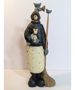 Williraye Studio Snowman With a Cat and Broom 1997 #WW2207 - $848.13 MXN