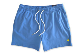 Brooks Brothers Blue 5&quot; Emb Montauk Swim Trunk Shorts, XL XLarge 8625-10 - £69.53 GBP