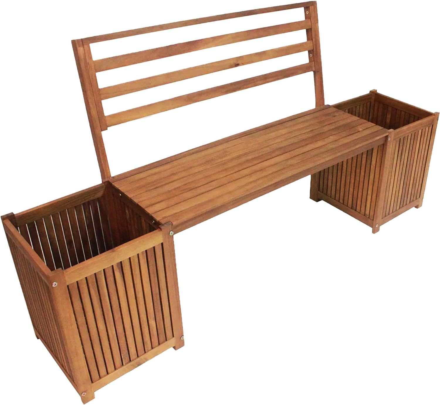 Leigh Country Outdoor Wooden Bench Durable All Weather Backyard Patio,, Tan - $135.99