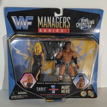 WWE WWF 1997 Jakks Managers Series 1 Sable &amp; Marc Mero Figures in Package - £14.21 GBP