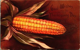 Good Wishes For Thanksgiving Day Ellen Clapsaddle Ear of Corn Postcard Embossed - £7.92 GBP