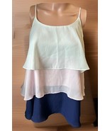 Pink Lily Layered Sleeveless Lightweight Top In Woman’s Medium - €8,52 EUR
