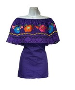 Artisanal Embroidered Off the Shoulder Traditional Mexican Blouse Size L - £15.79 GBP