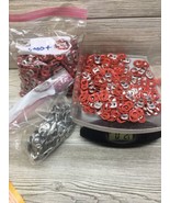 Red Budweiser Tabs Lot Of 1200+ Aluminum Cleaned Mostly Decurled Crafts - $20.35 CAD