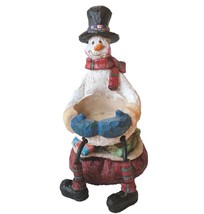Snowman Tea Light Holder Winter Christmas Decor Shelf Sitter - £9.29 GBP