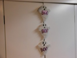Halloween Boo Boo Boo Ghosts Plastic Hanging 3 Pc. Door Decor 23&quot; H NEW - $143.47 MXN