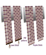 Loom-Odd Peyote Stitch Cuff Bracelet patterns, Miyuki Delica-Preciosa, P... - $6.78 CAD+
