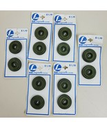 Vintage BGE Originales Buttons NEW ON CARD Green 1&quot; LOT OF 12 Sewing Cra... - $20.57