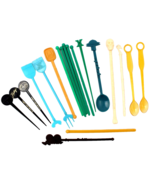 MCM Lot of Cocktail Stir Sticks Advertising Mid- Century 40 Total - $12.99