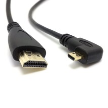 Cy Right Angled 90 Degree Micro Hdmi To Hdmi Male Hdtv Cable 150Cm For C... - $14.99