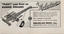 1961 Print Ad Holsclaw Bros. Boat Trailers Rubber Rollers Evansville,Ind... - £7.08 GBP