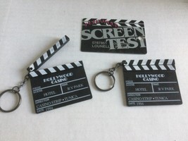 1994 Hollywood Casino (2) Clapperboard Keychains and (1) players card Tunica, MS - £7.86 GBP