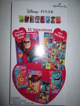 Disney Pixar 32 Valentines with Stickers + Teacher Card - £10.32 GBP