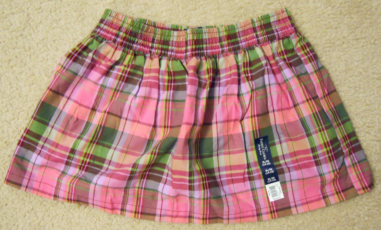 Primary image for Girl Skirt Skort Size 4-5,6-6X,7-8,10-12,14-16 Berry Glow Plaid Faded Glory