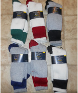 2-Pair Men Boot Socks Faded Glory Cotton/Wool New Work Size 6-12 - £10.20 GBP