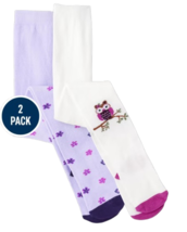 Nwt Gymboree Toddler Girls Magical Meadow Owl Flower Tights Purple 2T-3T New - £9.63 GBP