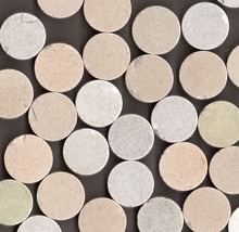 350 Pieces Grey Mix Round Mosaic Original Period Stoneware Floor Tiles Reclaimed - $94.05