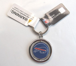 NFL Buffalo Bills Spinning Logo Key Ring Keychain Forever Collectibles - £11.72 GBP