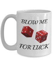 Blow Job Mug 15oz Novelty Ceramic Dice Coffee tea Cup Dice Backgammon Gift - £17.57 GBP
