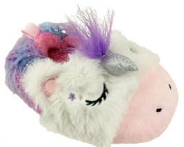Wonder Nation Infants Girls Unicorn Slippers House Shoes Size 4 Pink Purple - £8.59 GBP