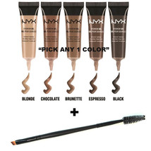 NYX Waterproof Eyebrow Gel and Angled brow Spoolie brush set "Pick Any 1 Color" - $9.99