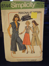 Simplicity 8144 Misses Skirt, Gauchos &amp; Vest-Jacket Pattern - Size 10 &amp; 12 - £7.88 GBP