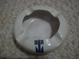 Small White Ceramic Ash Tray (#0022)  3 ½ inches wide. - £8.62 GBP