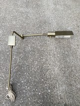 vtg mcm brass wall mounted articulating lamp Triangle Shade - $167.46