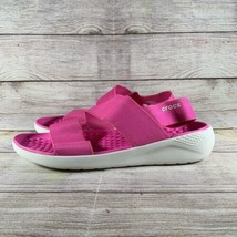 Crocs Womens Size 8 LiteRide Stretch Pink Sandals Beach Sandals - £15.74 GBP