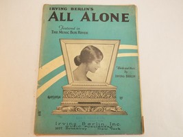 Vintage Sheet 1924 All Alone Featured In The Music Box Revue Irving Berlin - £6.96 GBP