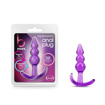 Blush B Yours Triple Bead Anal Plug Purple - $18.95