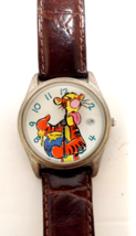 Disney Timex Tigger Wrist Watch With Date Leather Strap Pooh - £25.74 GBP
