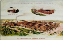 1910 Firestone Factories Tire and Rubber Company Akron Ohio Automotive P... - £12.81 GBP