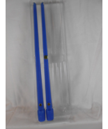 Partylite Square Royal Blue Taper Candles 2 unused 14&quot; unscented - $7.70