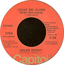 Helen Reddy - Leave Me Alone (Ruby Red Dress)/The Old Fashioned Way - £1.56 GBP