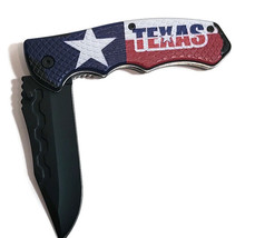 TEXAS Spring Assisted Pocket Knife 4.5&quot; Closed Stainless Steel Blade &amp; H... - $24.95