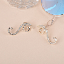 Cinderella Dazzling Spiral CZ Drop 925 Sterling Silver Earrings - £86.33 GBP