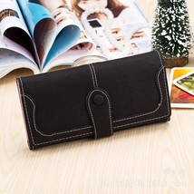 Vintage frosted   Long Wallet Women Matte Leather Lady Purse High Quality Female - £94.56 GBP