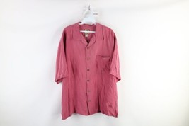 Vintage 90s Tommy Bahama Mens XL Faded Silk Looped Collar Hawaiian Button Shirt - £47.27 GBP