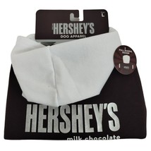 Hersheys Milk Chocolate Brown White Pet Dog Sweater Hoodie Large New - $20.29
