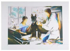 &quot;The Vet&quot; by Raymond Poulet Signed Lithograph LE of 250 21 1/8&quot; x 29 1/2&quot; w/ CoA - £190.07 GBP