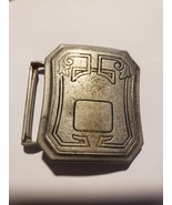 Art Deco Silver Tone Ornate Belt Buckle 1 3/8&quot; - $20.60 CAD