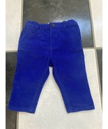 NWT 100% AUTH Burberry Baby Johnny Blue Velvet Pants 6M - £60.59 GBP