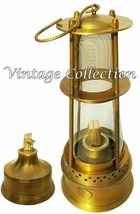 Antique Brass Minor Oil Lamp 12&quot; Vintage Nautical Ship Boat Light Maritime Décor - £43.26 GBP
