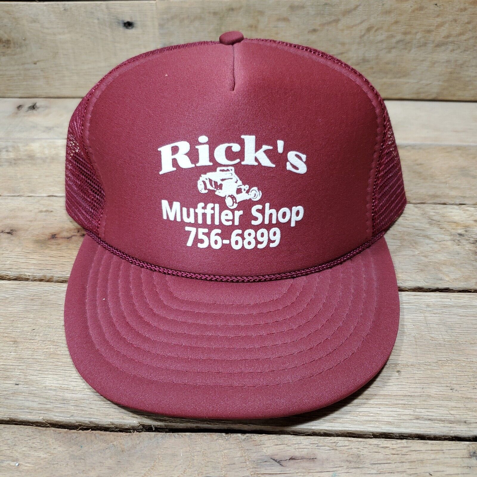VTG Rick&#39;s Muffler Shop Roper Trucker Hat Snap Hat - $7.80