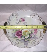 Arnart Flowered Dish w Gilt Handle Tabs - $7.43