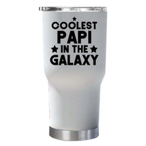 Coolest Papi In The Galaxy Tumbler 30oz Funny Space Cup Christmas Gift For Dad - £22.15 GBP