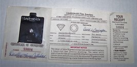 Lindenwold Fine Jewelers 1 Carat loose Cubic Zirconia W/ Certificate &amp; pkg - $9.89