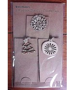 Gift Tags Kraft card stock with Charms Set of 3 Christmas - $3.91