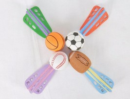 Sport Ball Foam Rocket Throw Toys, Lot of 12 ~ Colorful Fun For All Ages - £6.98 GBP